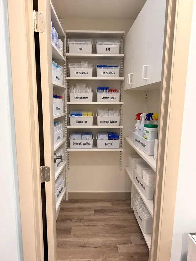 Research supply storage